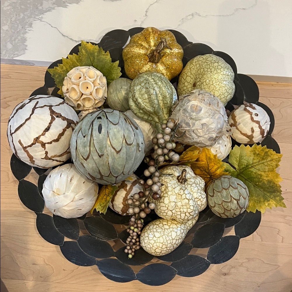 KIRKLAND’S Fall Dried Orb & Misc Leaf/Fruit Bowl Filler